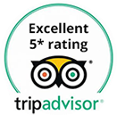 TripAdvisor Excellent 5* rating